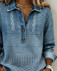 Livia – Top with Collar and Button Closure