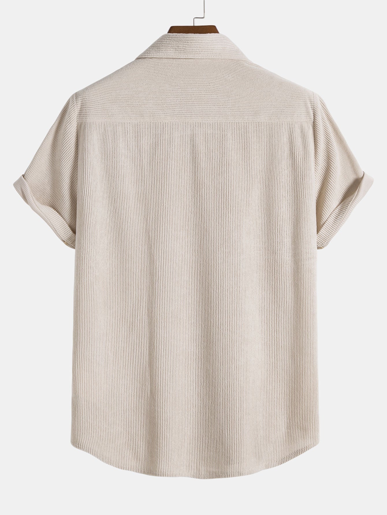 Corduroy Button Short Sleeve Shirt