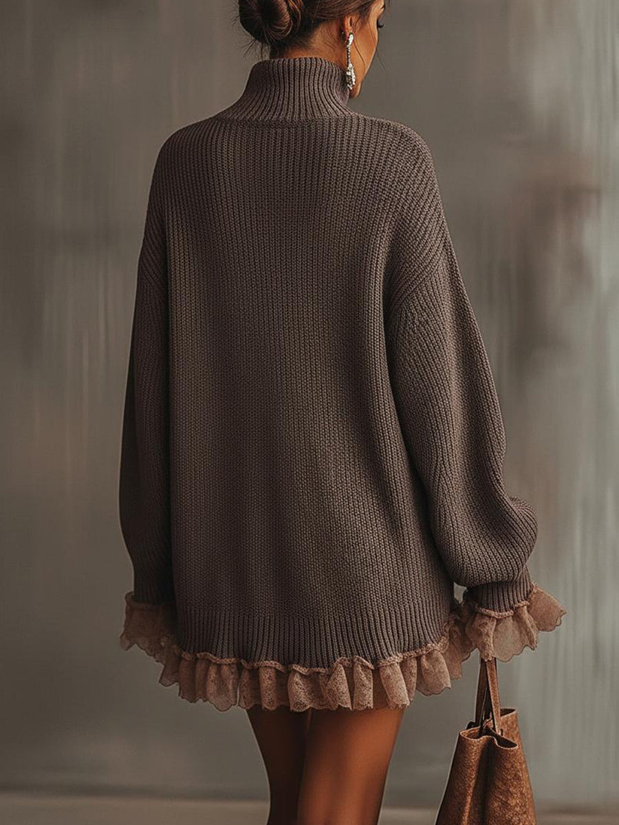 Ninette | Women's Ruffle Sweater Dress