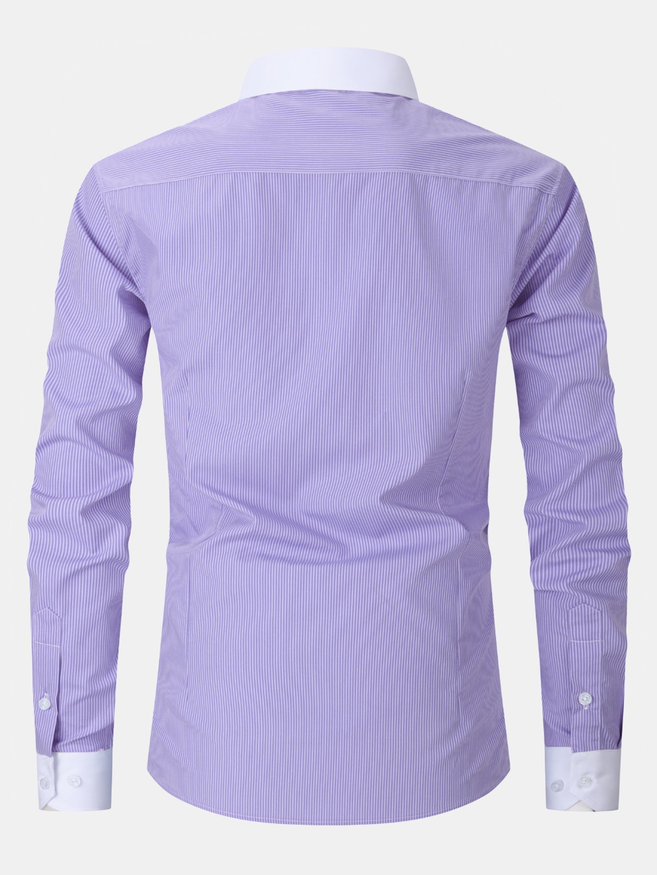 Dress Shirt with Striped Contrast Collar