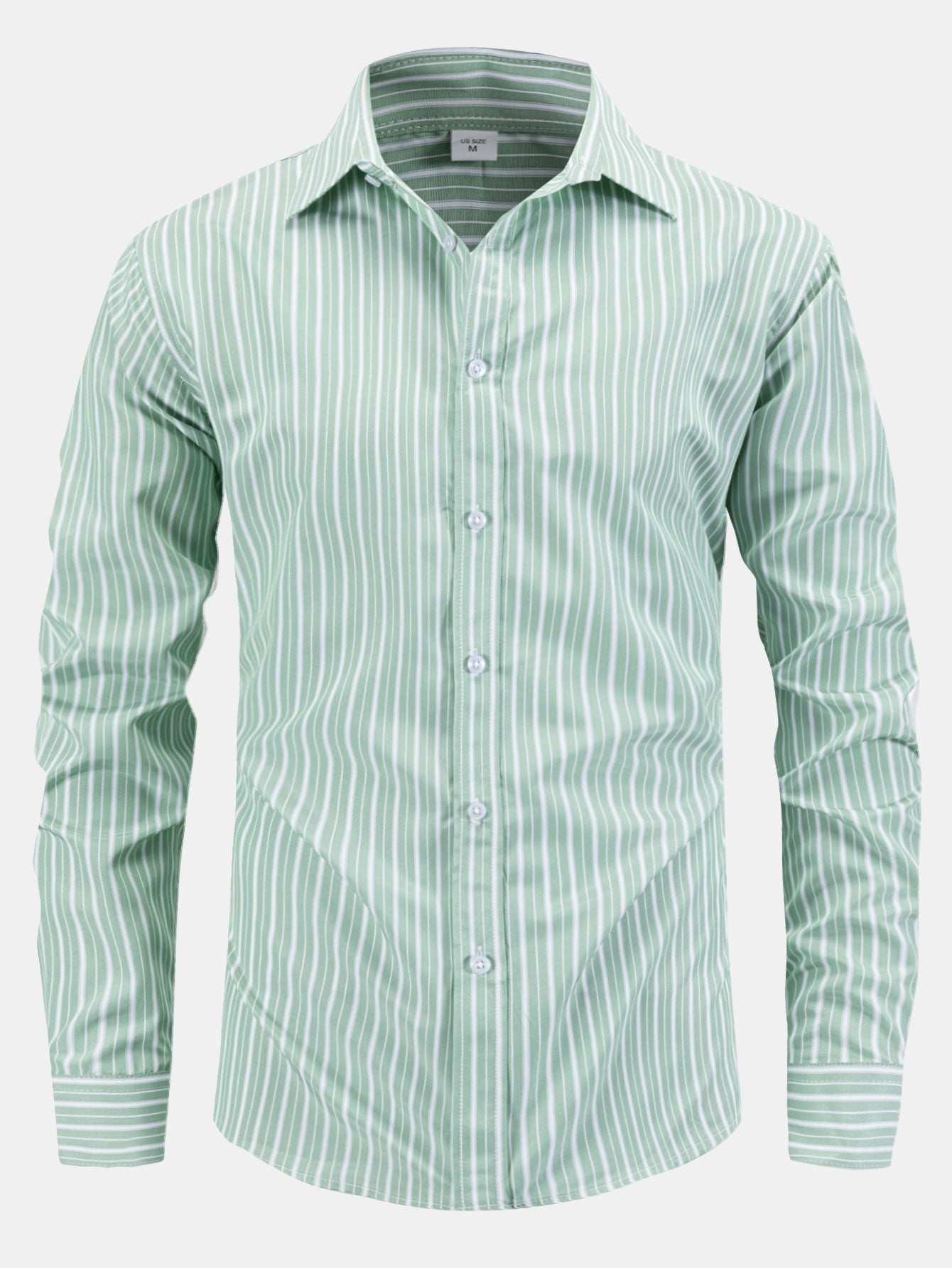 Long Sleeve Striped Button-Up Shirt