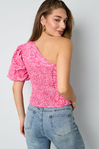 Pink shoulder top