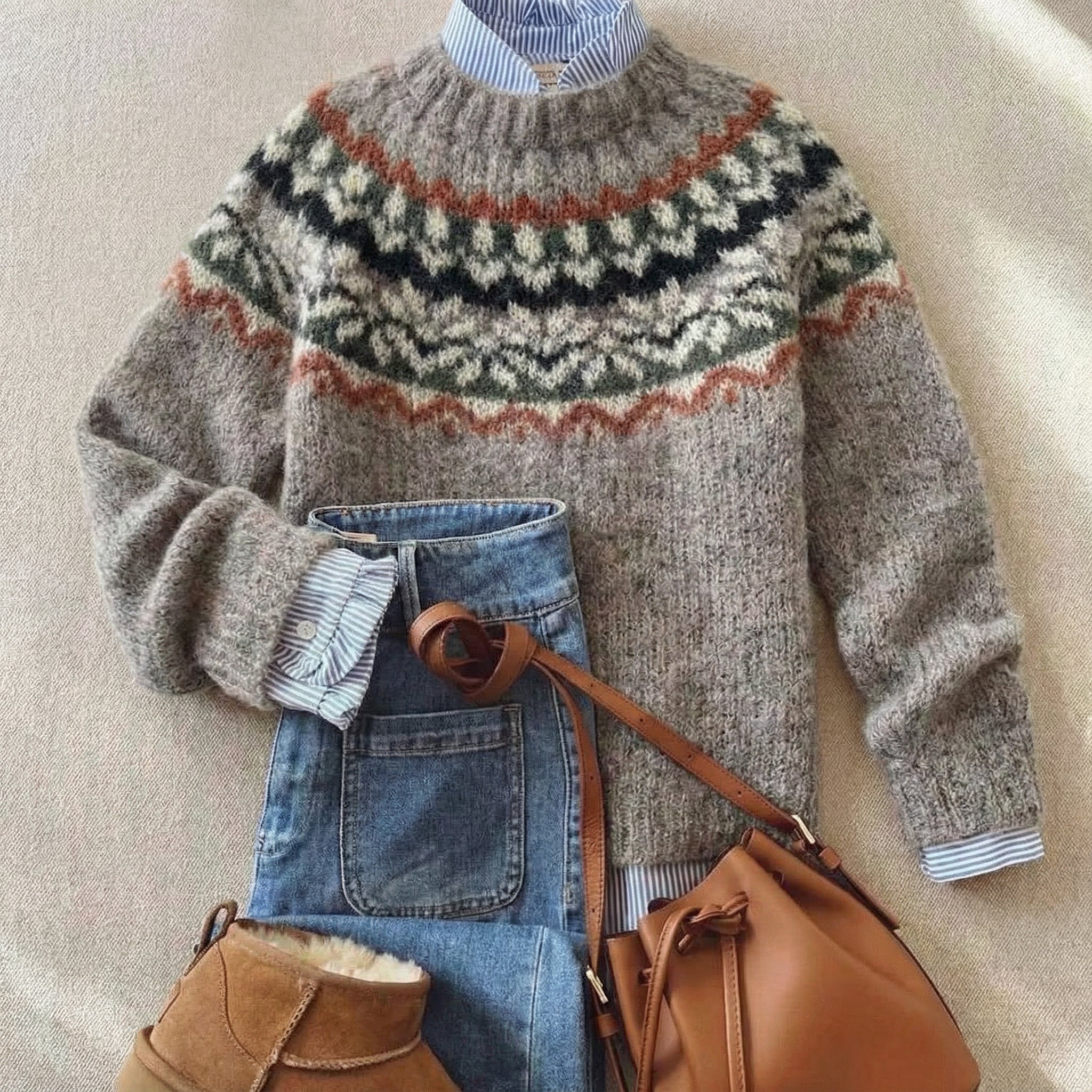 Joyce | Vintage Nordic Pattern Jumper