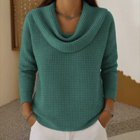 AMBER™ | Elegant Sweater with Warm Comfort and Flowing Waterfall Neckline for Every Day