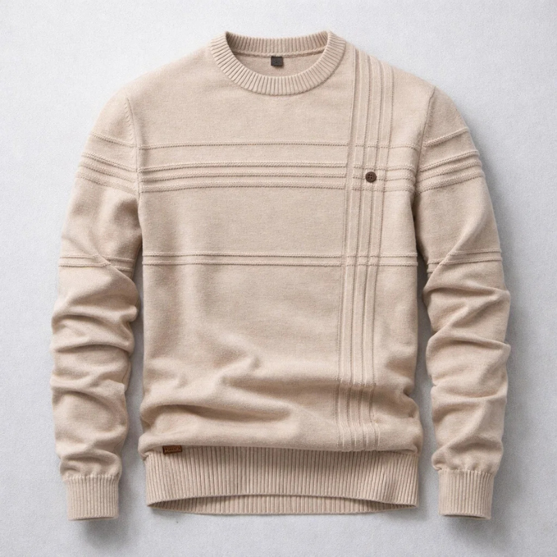 Hudson Grid-Knit Cotton Sweater
