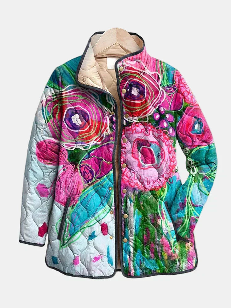 Maya | Vintage Charming Floral Quilted Jacket