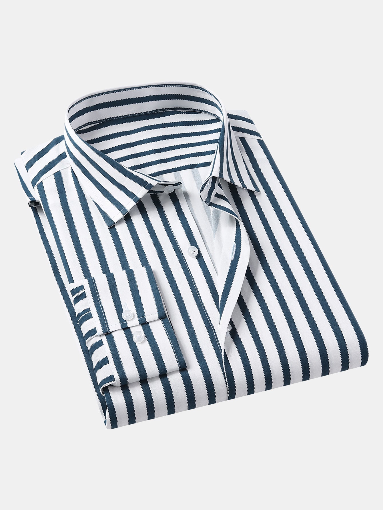 Long Sleeve Striped Shirt with Buttons