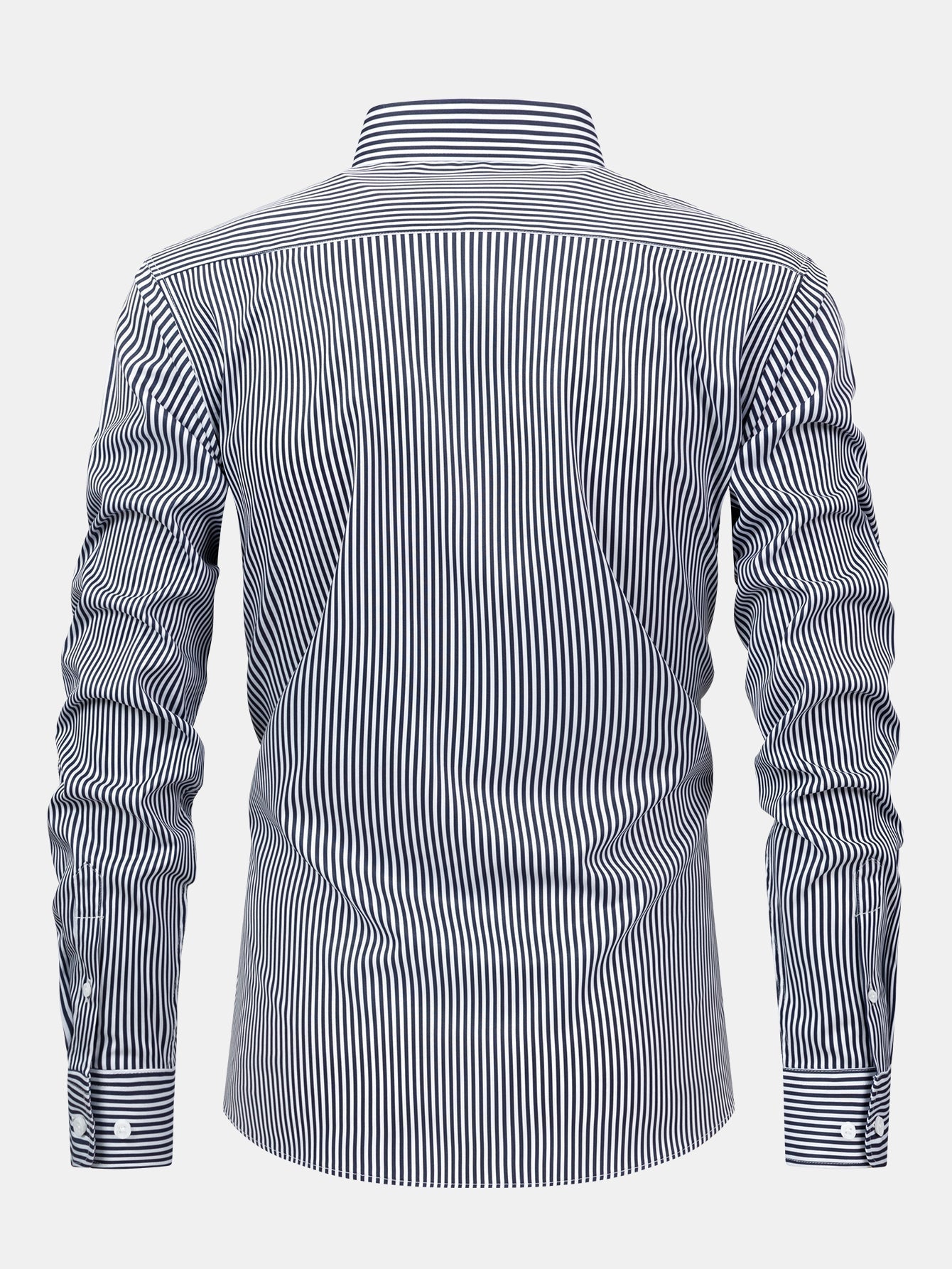 Long Sleeve Striped Shirt with Buttons