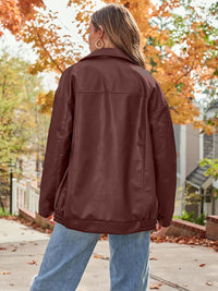 Womens Oversized Leather Jacket