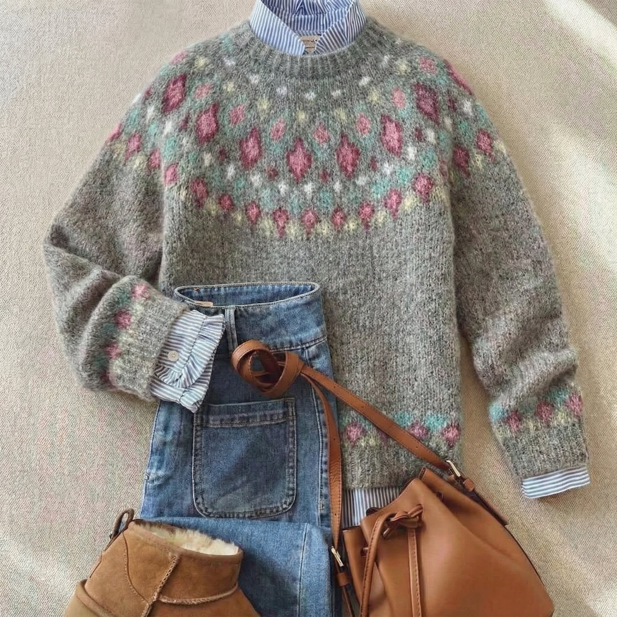 Joyce | Vintage Nordic Pattern Jumper