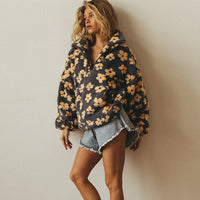 Leo Melbourne™ | Warm Fleece Sweater with Floral Print