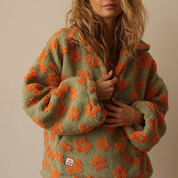 Leo Melbourne™ | Warm Fleece Sweater with Floral Print