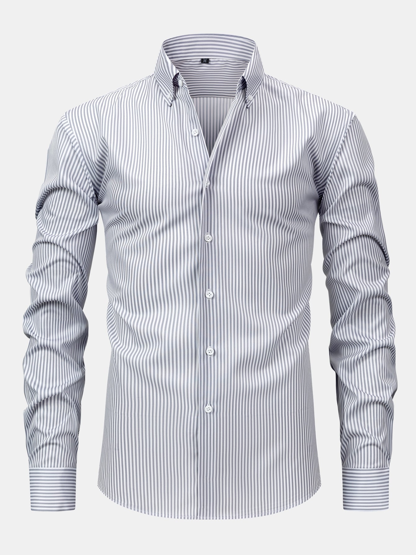 Long Sleeve Striped Shirt with Buttons