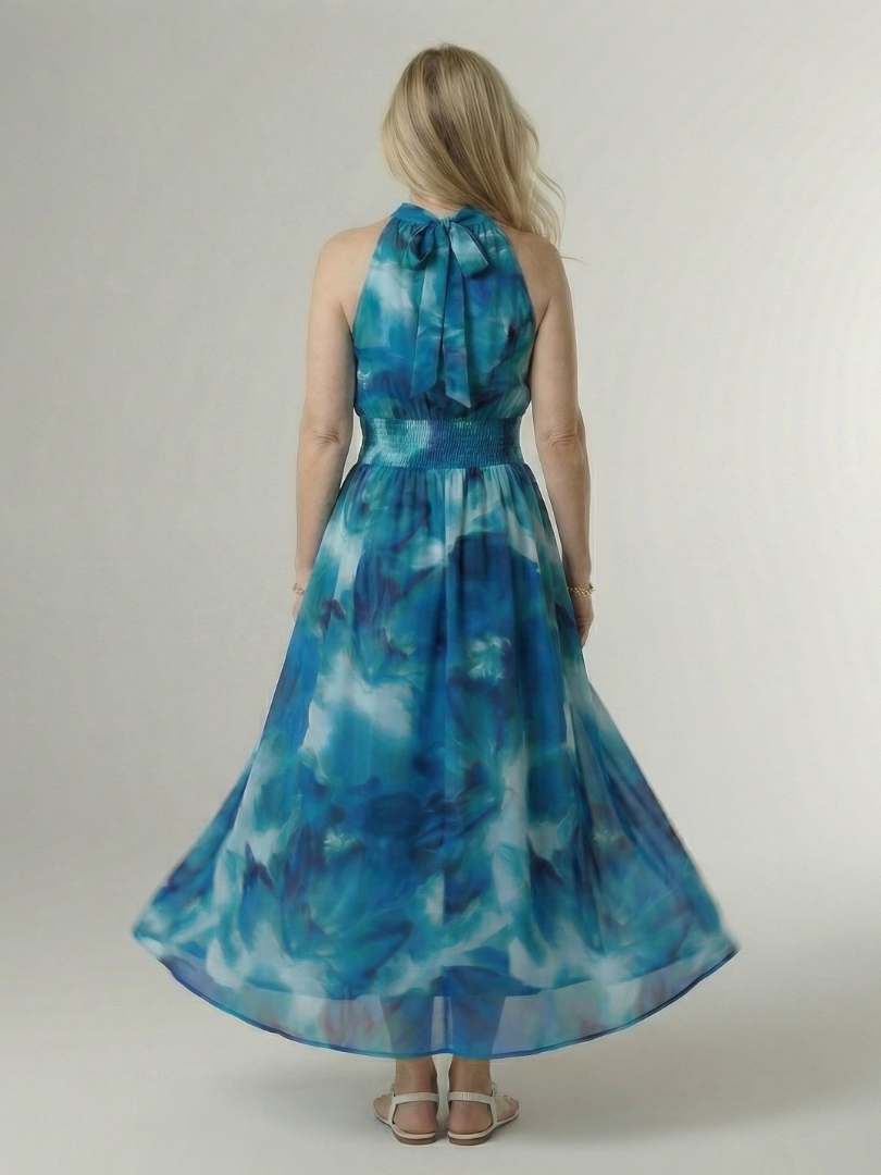 Sylin™ Gathered Halter Midi Dress