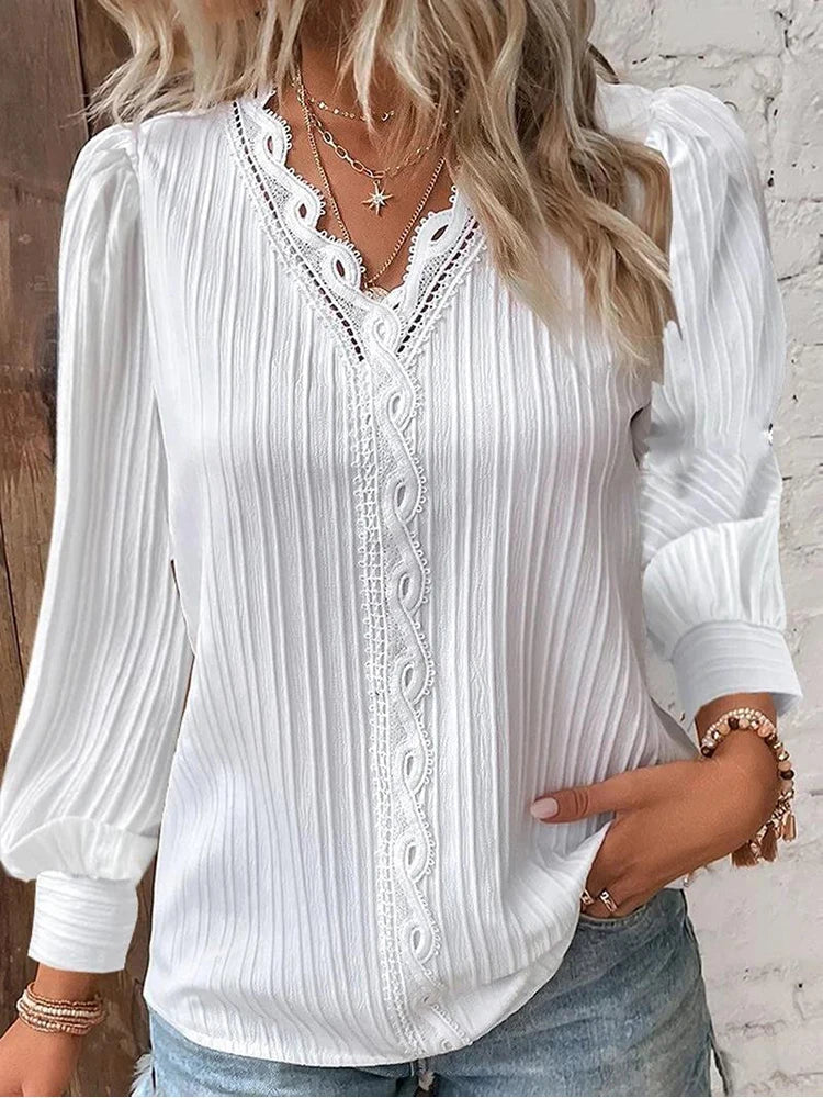 Emma | Blouse with Lace Details