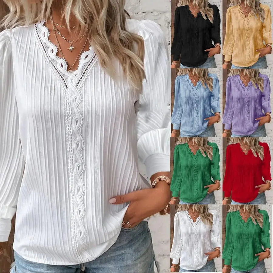 Emma | Blouse with Lace Details