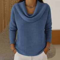 AMBER™ | Elegant Sweater with Warm Comfort and Flowing Waterfall Neckline for Every Day