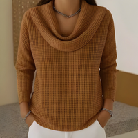 AMBER™ | Elegant Sweater with Warm Comfort and Flowing Waterfall Neckline for Every Day