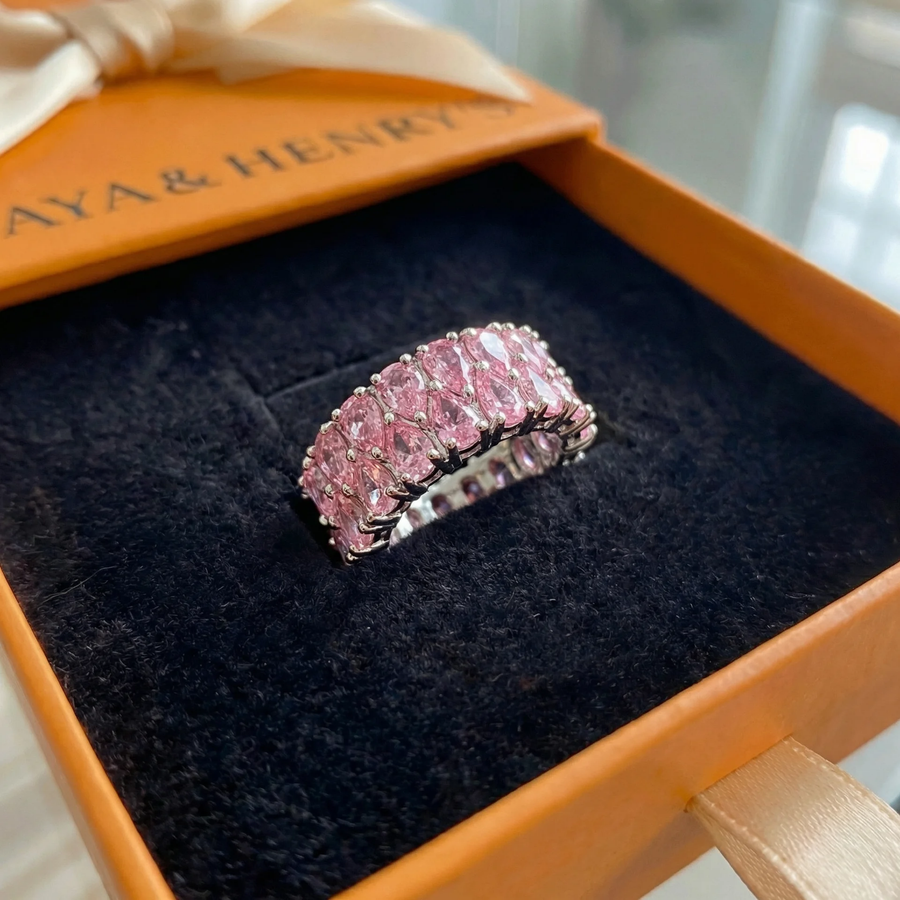 Cascade Eternity Ring | White Gold
