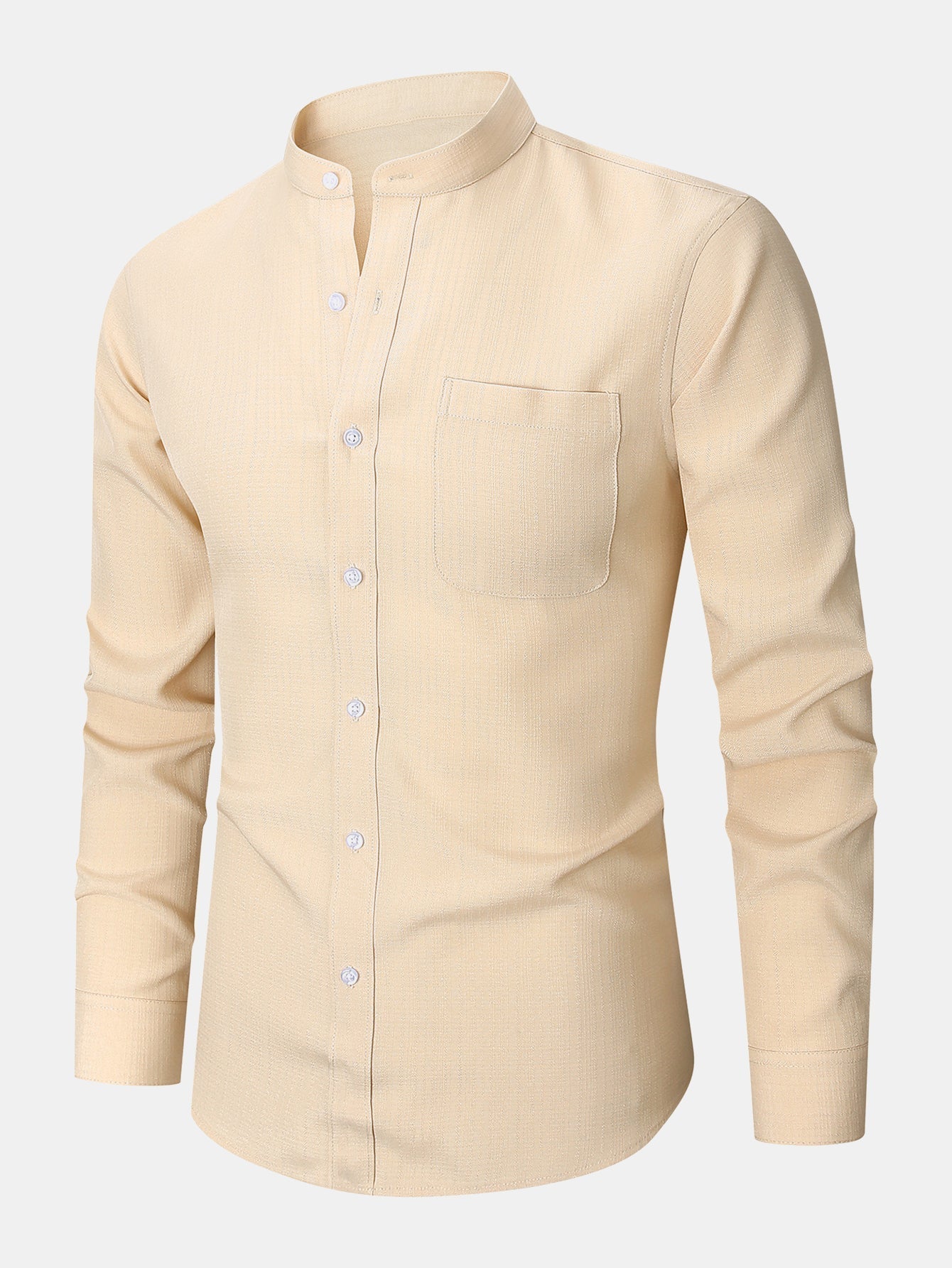 Textured Long Sleeve Turtleneck Shirt