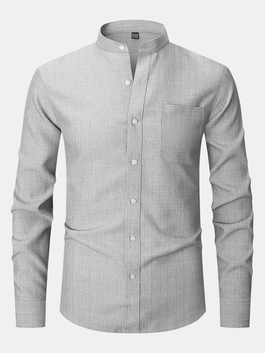 Textured Long Sleeve Turtleneck Shirt