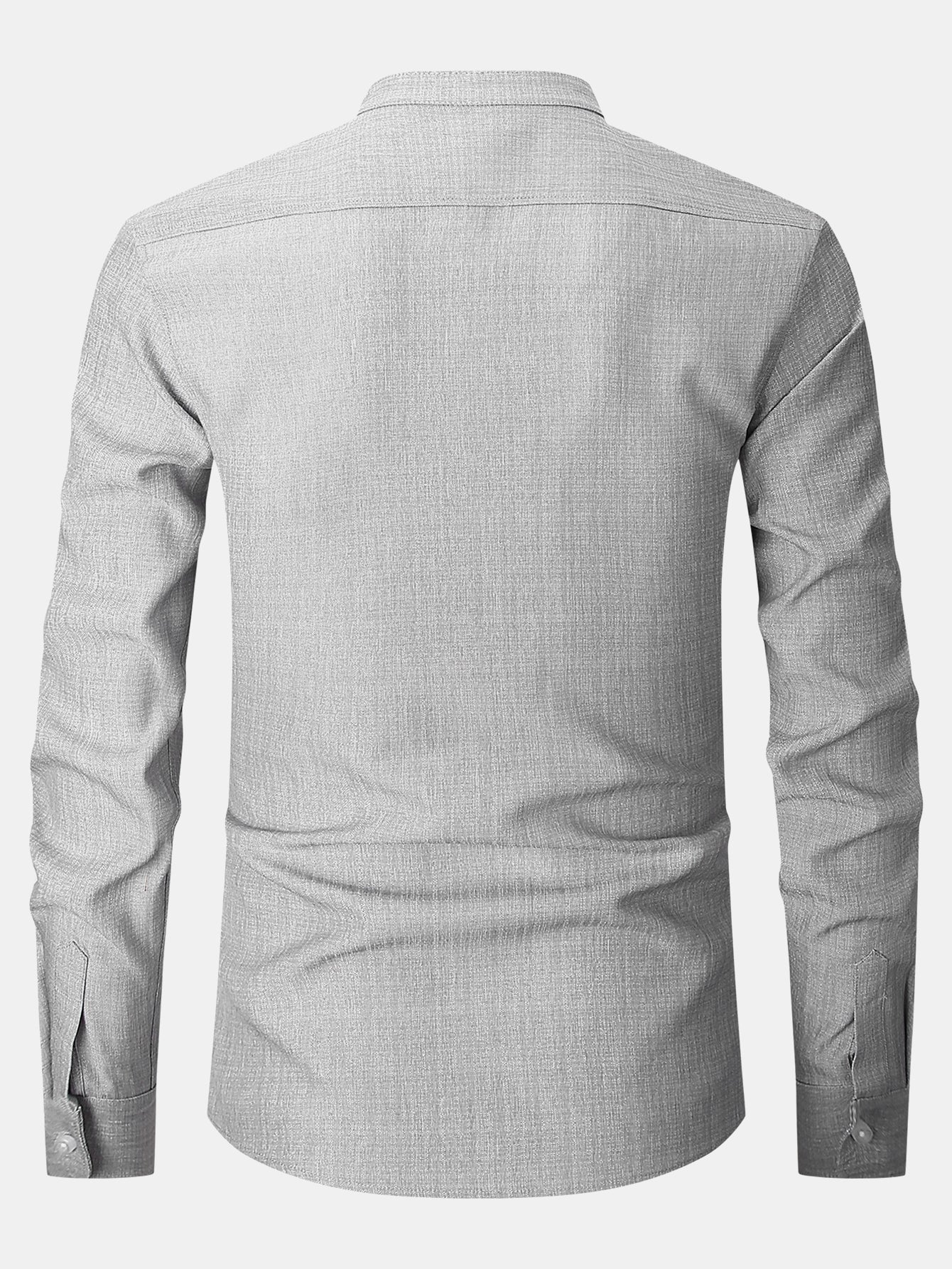 Textured Long Sleeve Turtleneck Shirt