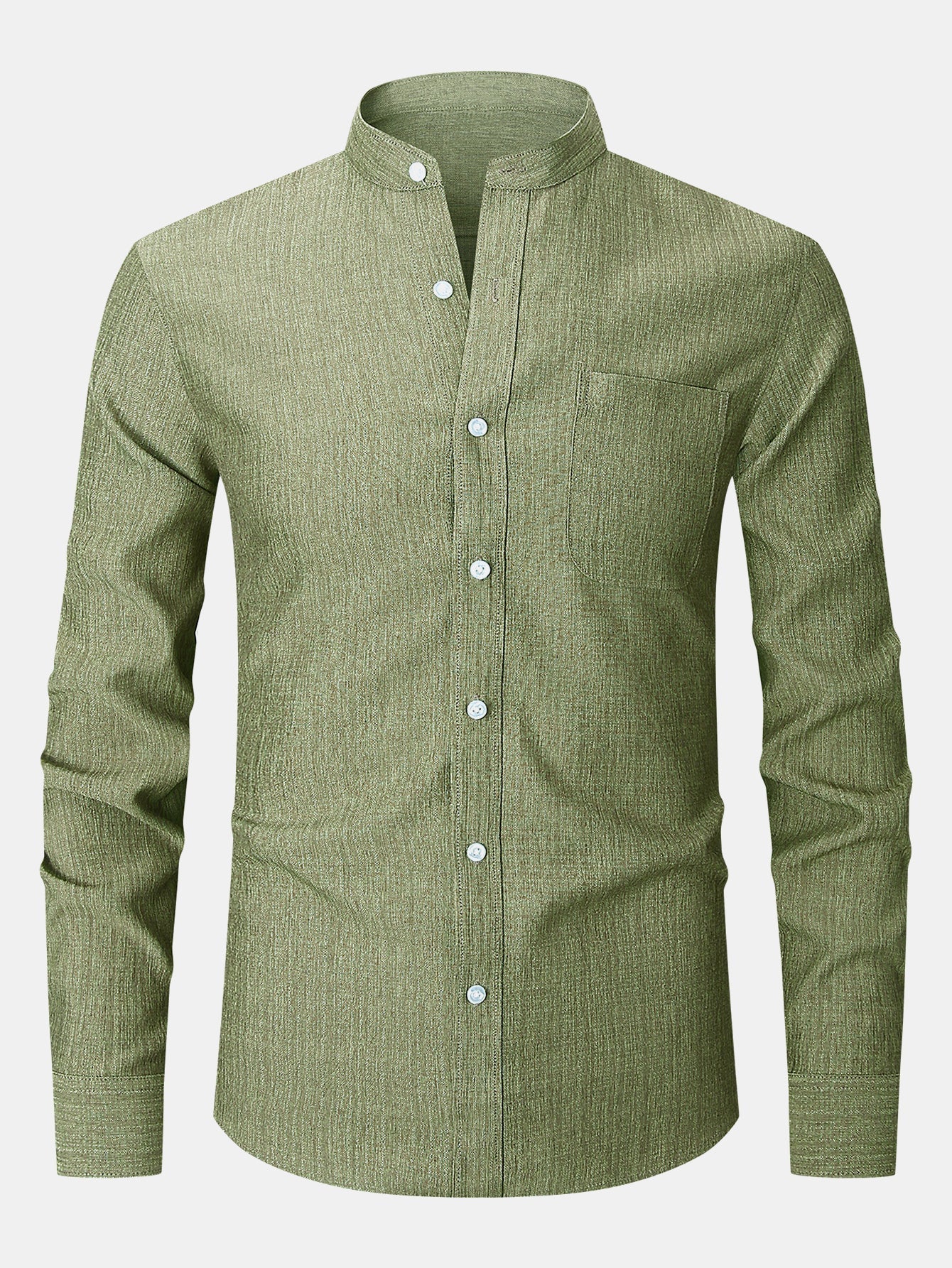 Textured Long Sleeve Turtleneck Shirt