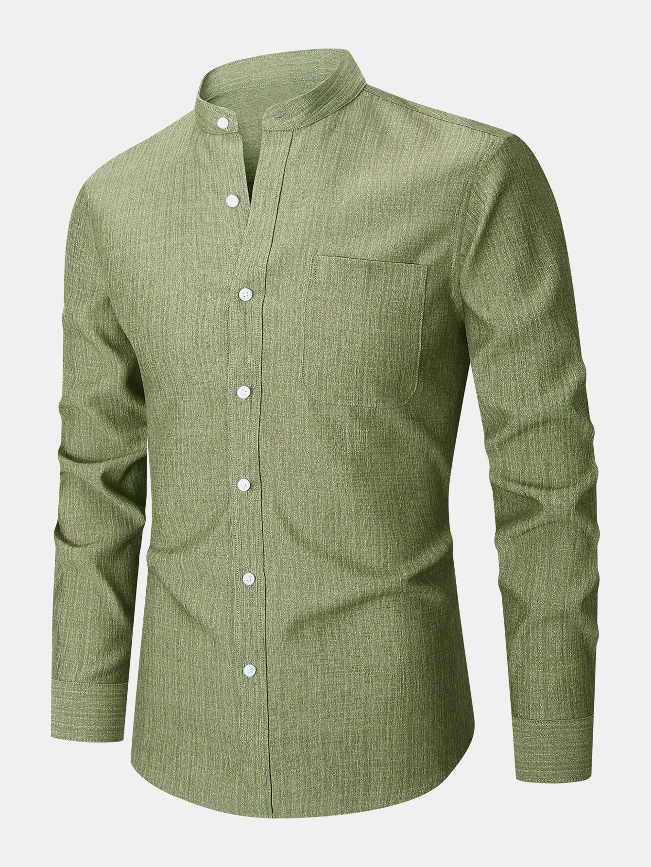 Textured Long Sleeve Turtleneck Shirt