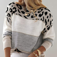 Camilla - Casual Sweater with Leopard Pattern