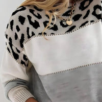 Camilla - Casual Sweater with Leopard Pattern