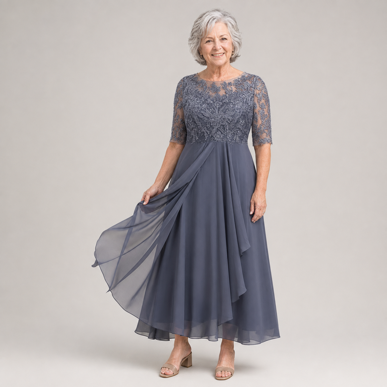 Rubi Lace Bodice Midi Dress