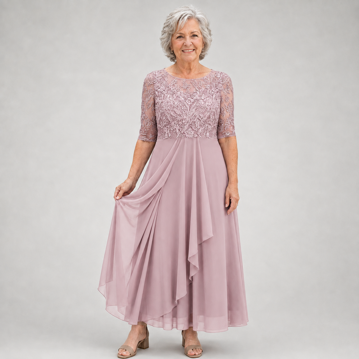 Rubi Lace Bodice Midi Dress