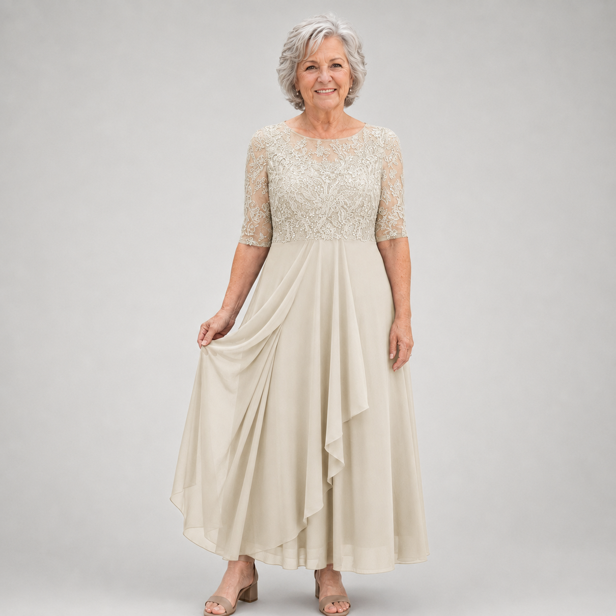 Rubi Lace Bodice Midi Dress
