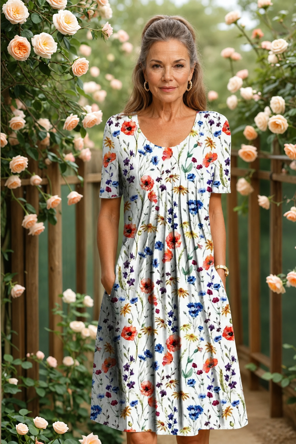 GEORGINA | ELEGANT DRESS WITH TUMMY COVERAGE