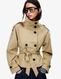 Ava Cropped Trench