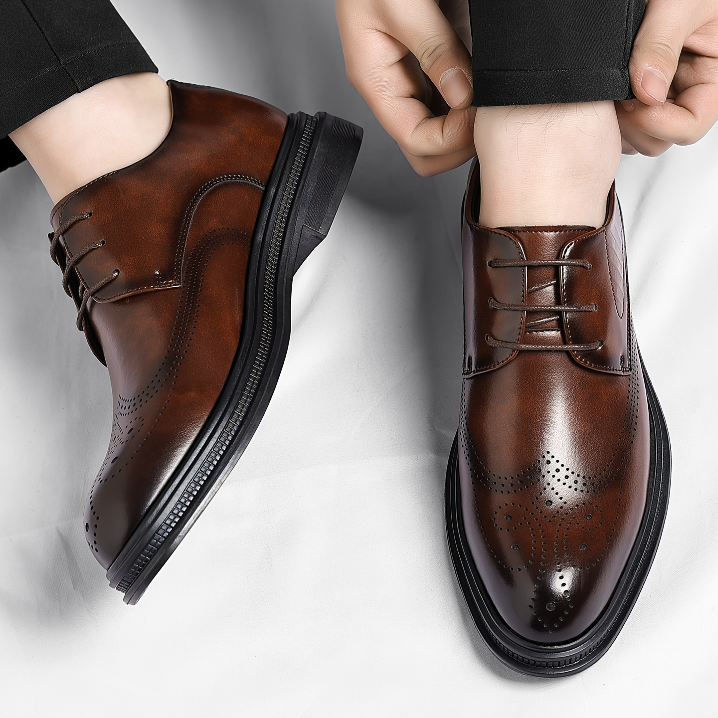 Verona Leather Brogue Dress Shoes