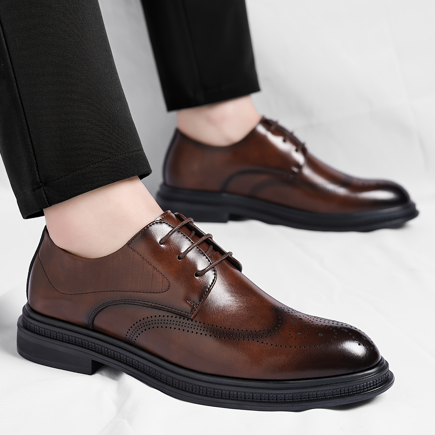 Verona Leather Brogue Dress Shoes