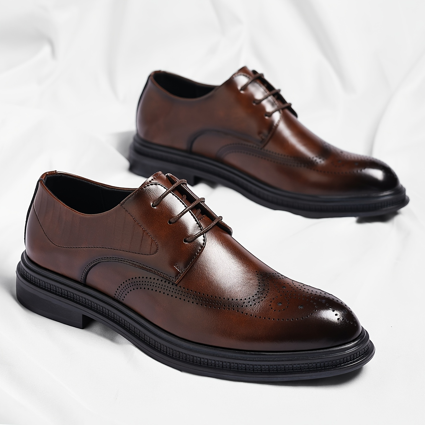Verona Leather Brogue Dress Shoes