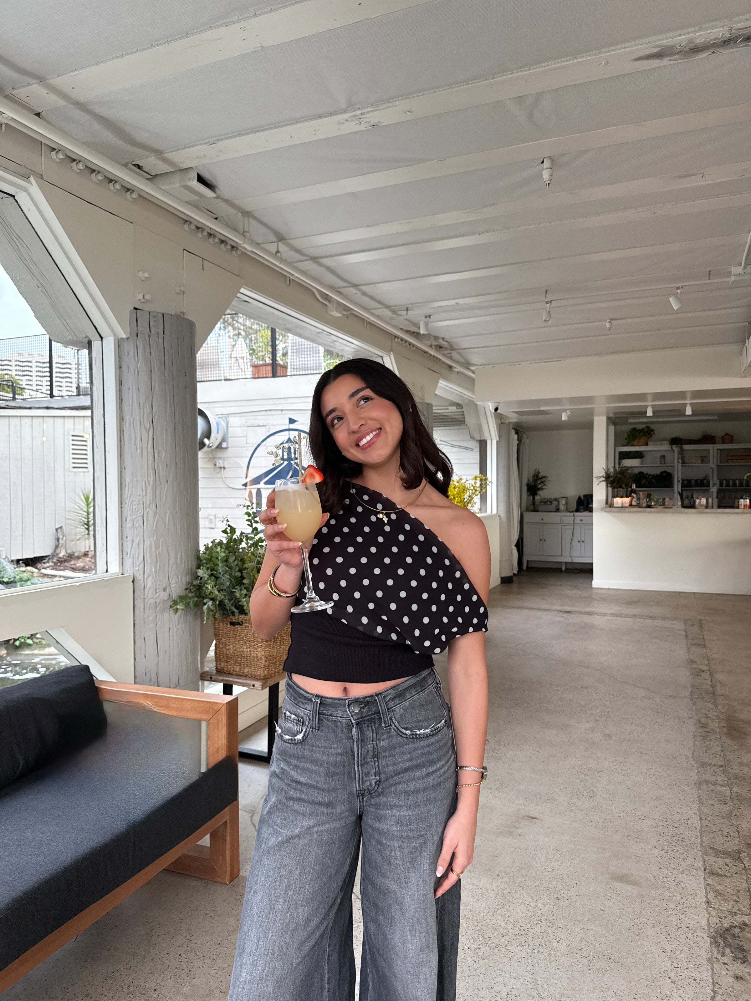 Lara top with dots