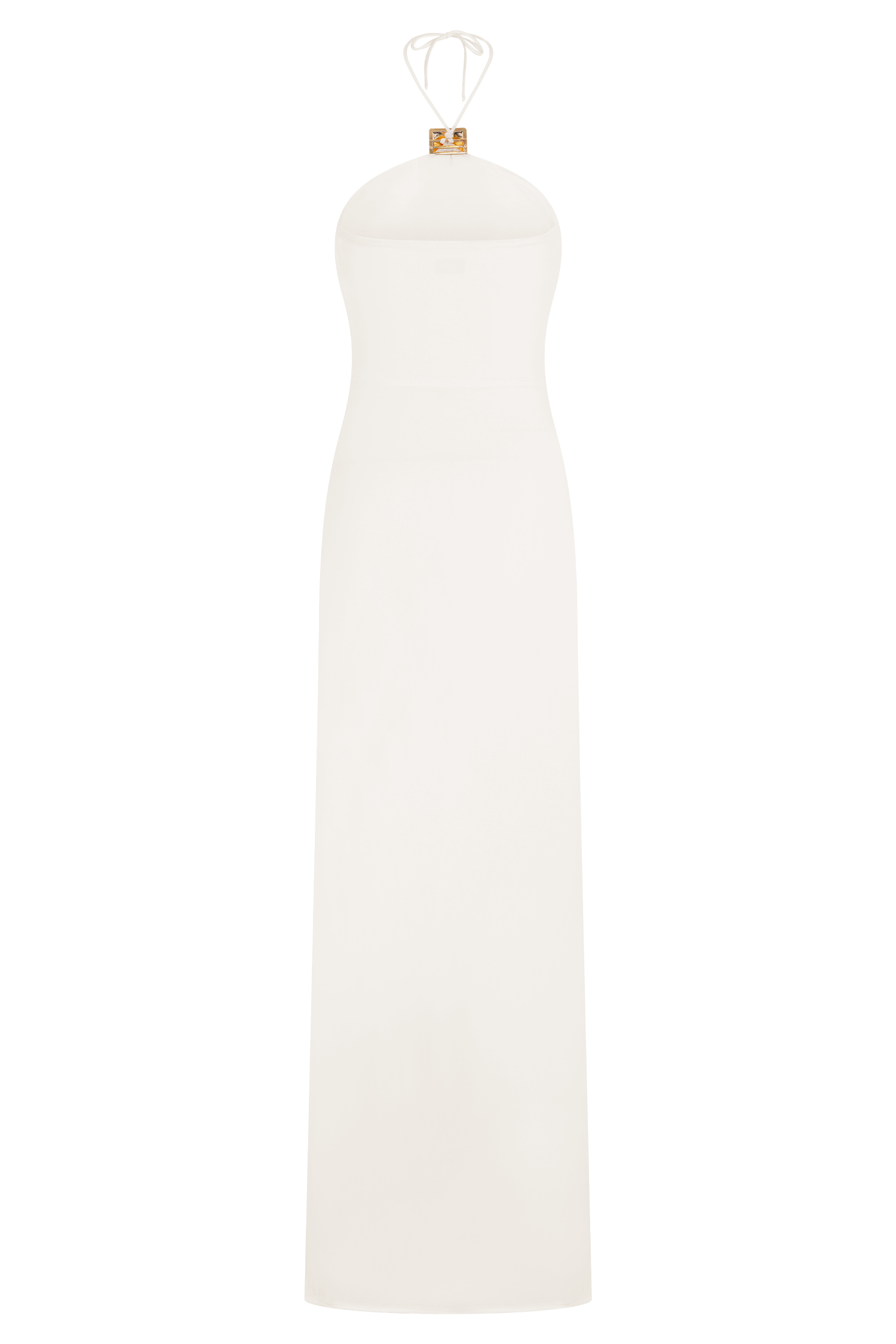 Lucy Halter Maxi Dress With Hardware - Ivory