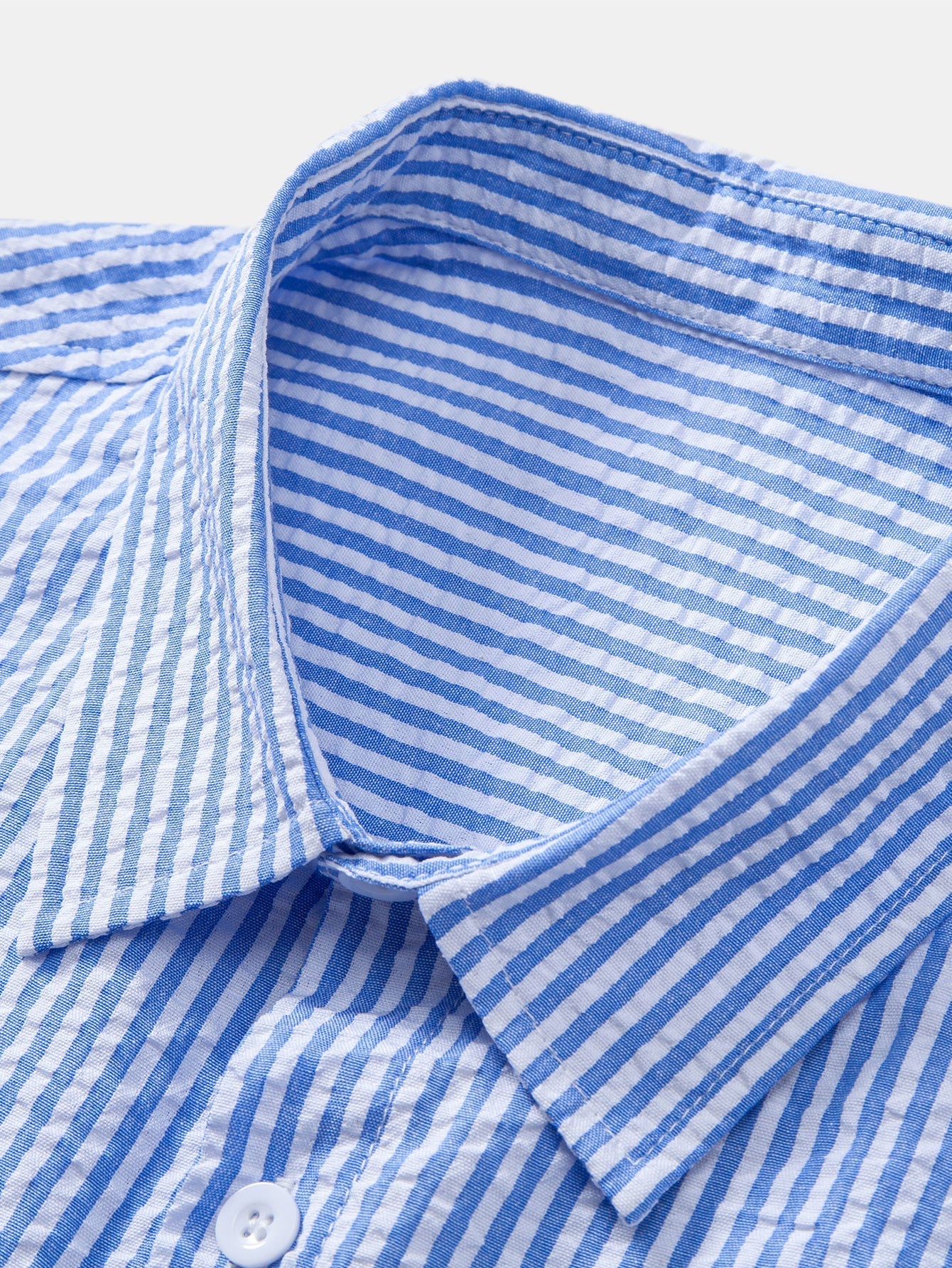 Striped Button-Up Seersucker Shirt