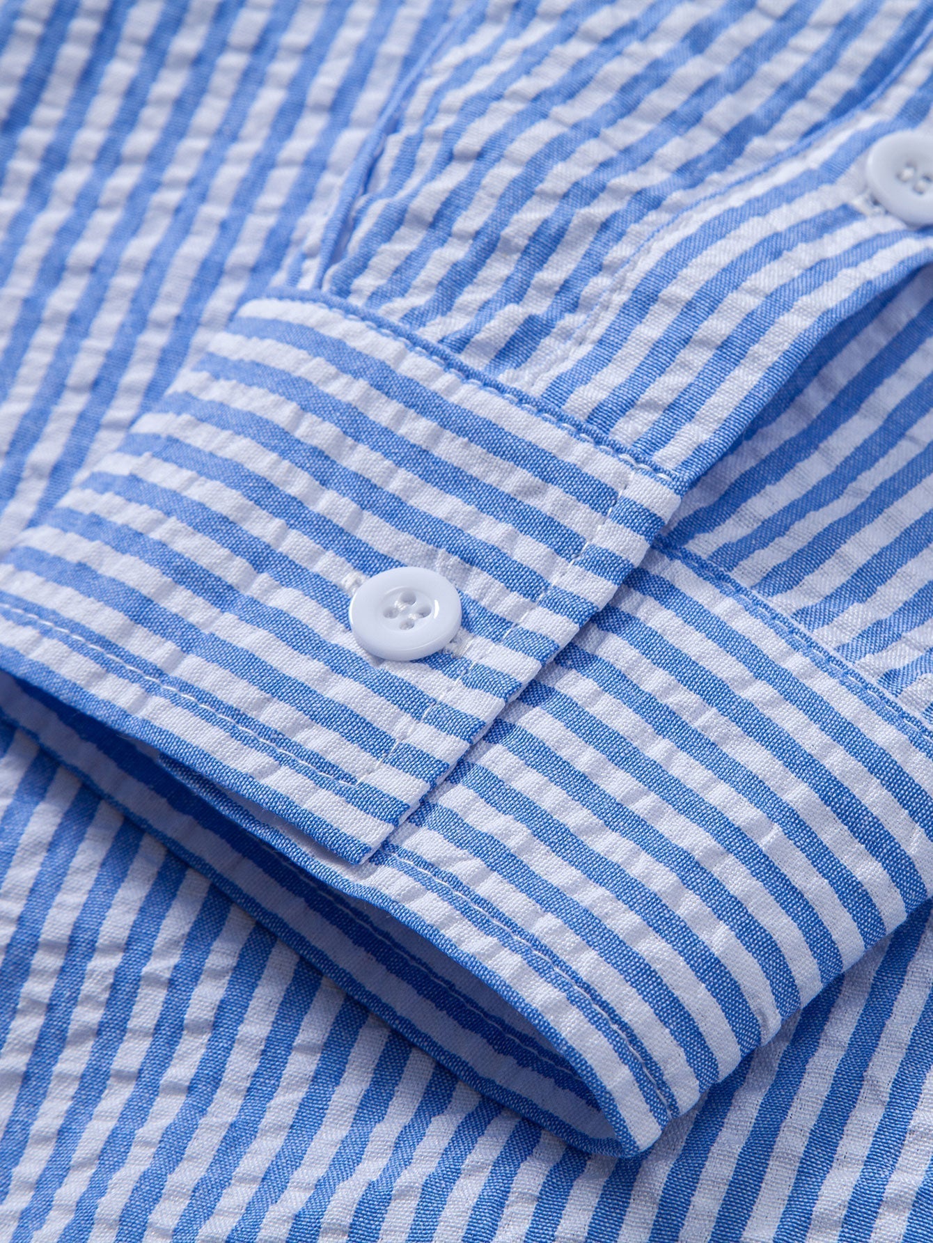 Striped Button-Up Seersucker Shirt