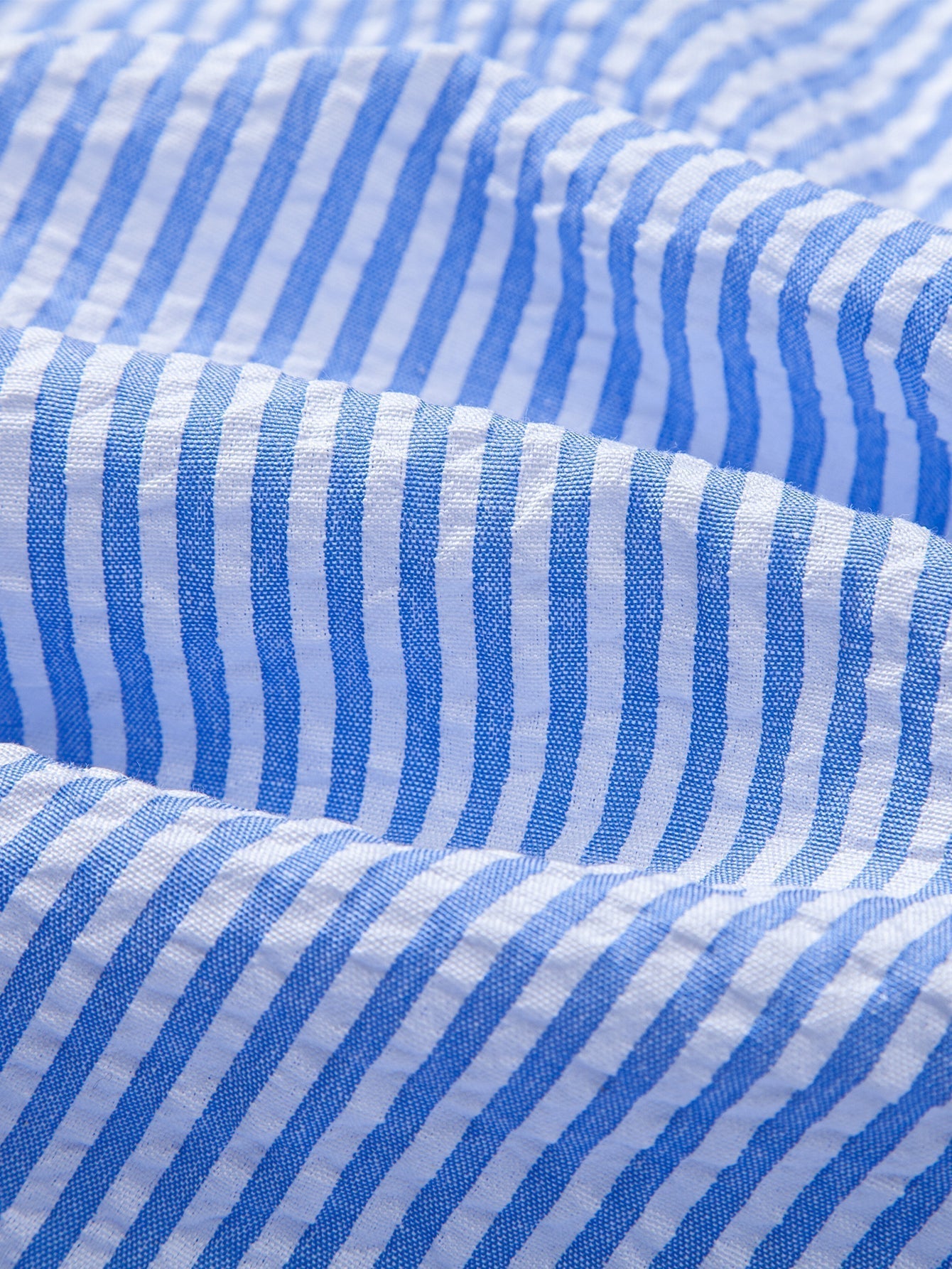 Striped Button-Up Seersucker Shirt