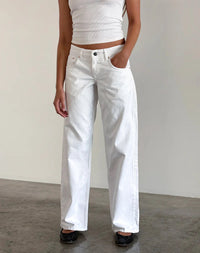 Low Rise Jeans White