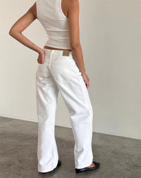 Low Rise Jeans White