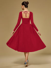 Long Sleeve Tie Back Dress