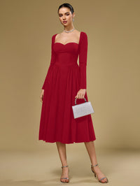 Long Sleeve Tie Back Dress