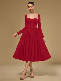 Long Sleeve Tie Back Dress