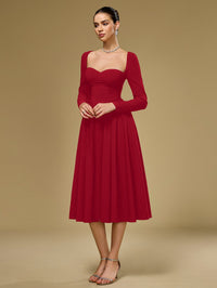 Long Sleeve Tie Back Dress