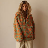 Leo Melbourne™ | Warm Fleece Sweater with Floral Print